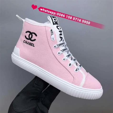 chanel womens canvas shoes|Chanel high top sneakers 2021.